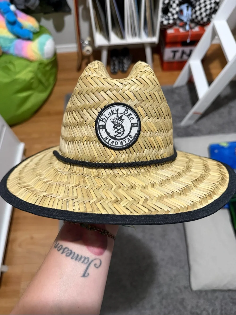Binky Bro- Like New- Kids Straw Sun Hat - Natural